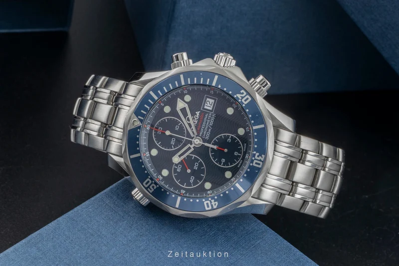 Omega Seamaster chronograph steel automatic men's watch 2225.80.00 LP: 9300EUR [2504030]