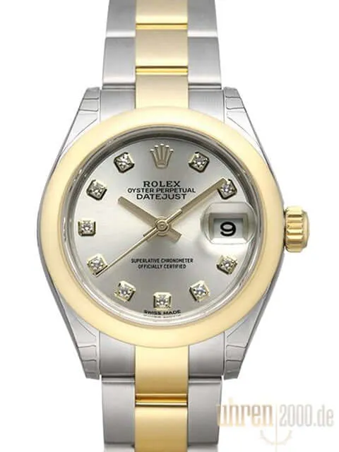 Rolex Datejust 28 Stahl Gold 279163 Silber Diamant