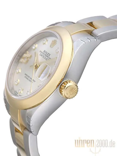 Rolex Datejust 28 Stahl Gold 279163 Silber Römisch Diamant