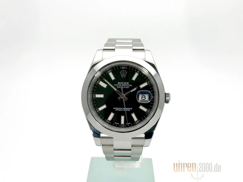 Rolex Datejust II 41 Edelstahl 116300 Schwarz aus 2016