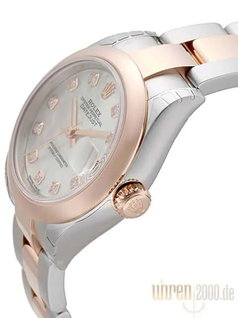 Rolex Datejust 28 279161 Stahl Everose‑Gold Perlmutt Diamant