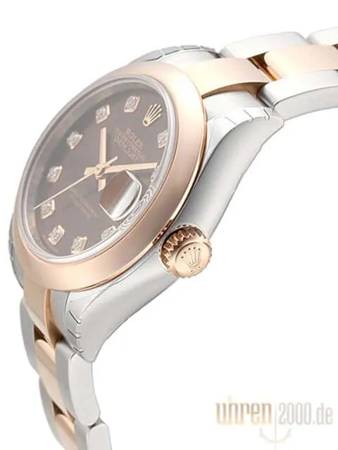 Rolex Datejust 28 279161 Stahl Everose‑Gold Choco Diamant