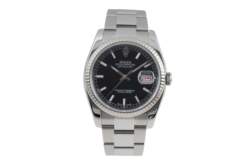 Rolex Datejust steel / white gold automatic men's watch 116234 [2505487]