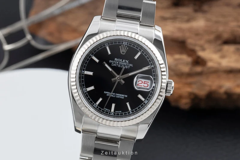 Rolex Datejust steel / white gold automatic men's watch 116234 [2505487]
