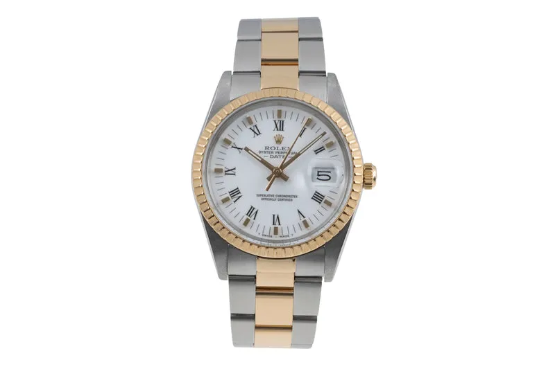 Rolex Date steel / gold automatic men's watch 15053 [2504612]