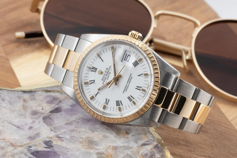 Rolex Date steel / gold automatic men's watch 15053 [2504612]