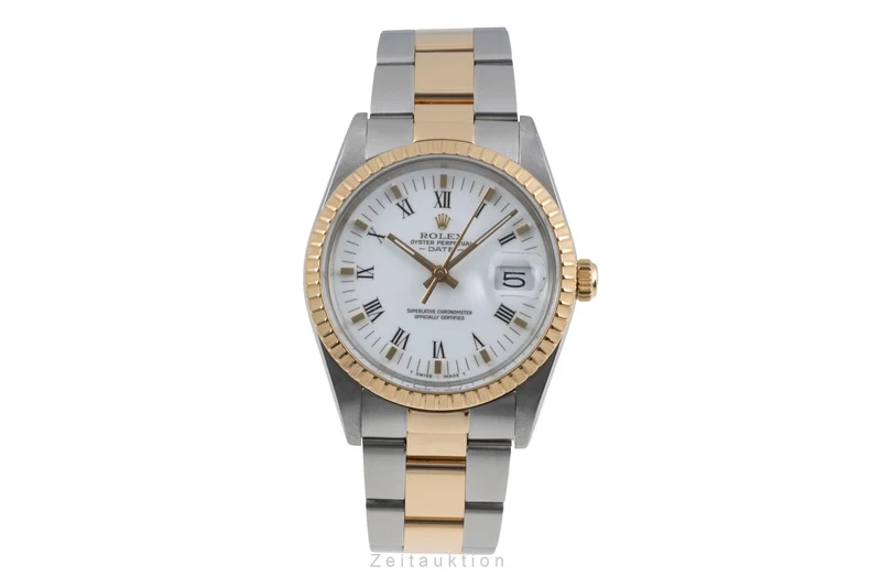 Rolex Date steel / gold automatic men's watch 15053 [2504612]