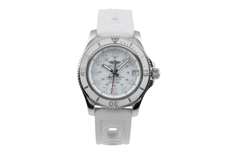Breitling Superocean steel automatic women's watch A17312D2/A775 LP: 5050EUR [2505054]