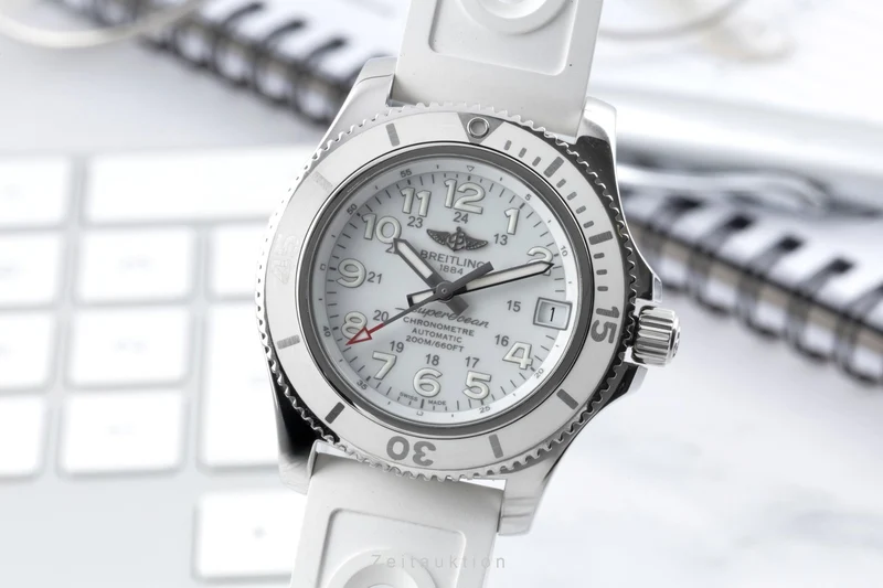 Breitling Superocean steel automatic women's watch A17312D2/A775 LP: 5050EUR [2505054]