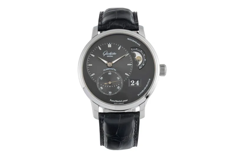 Glashütte PanoMaticLunar steel automatic men's watch 1-90-02-43-32-05 LP: 11400EUR [2505204]