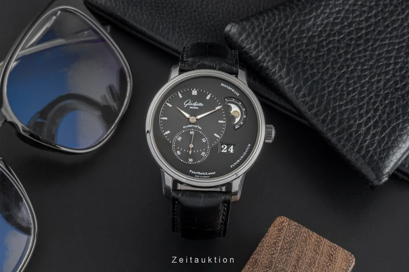 Glashütte PanoMaticLunar steel automatic men's watch 1-90-02-43-32-05 LP: 11400EUR [2505204]