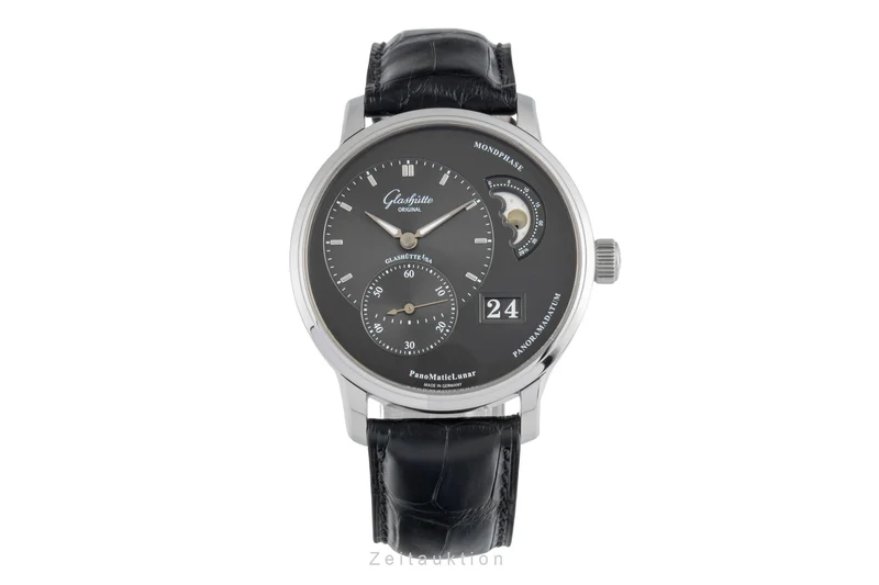 Glashütte PanoMaticLunar steel automatic men's watch 1-90-02-43-32-05 LP: 11400EUR [2505204]