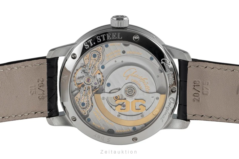 Glashütte PanoMaticLunar steel automatic men's watch 1-90-02-43-32-05 LP: 11400EUR [2505204]