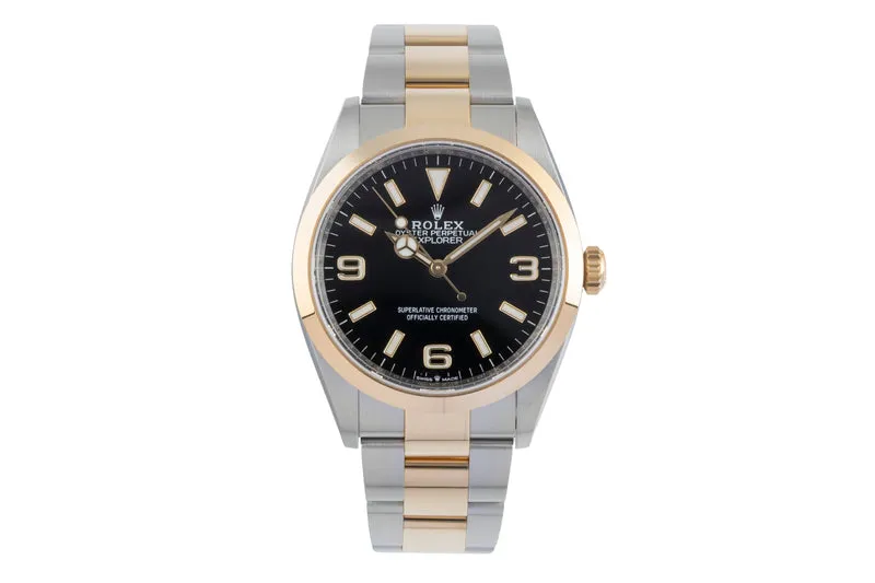 Rolex Explorer steel / gold automatic men's watch 124273 [2505623]