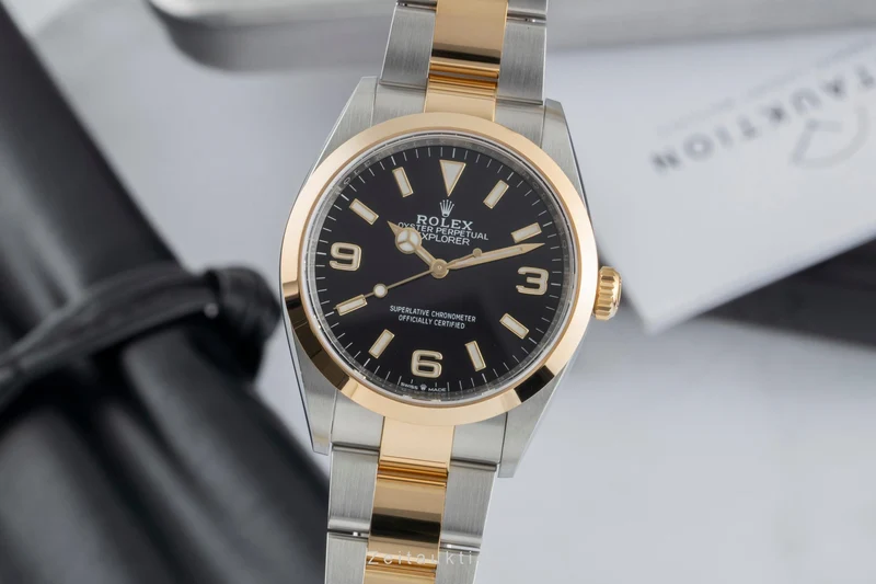 Rolex Explorer steel / gold automatic men's watch 124273 [2505623]