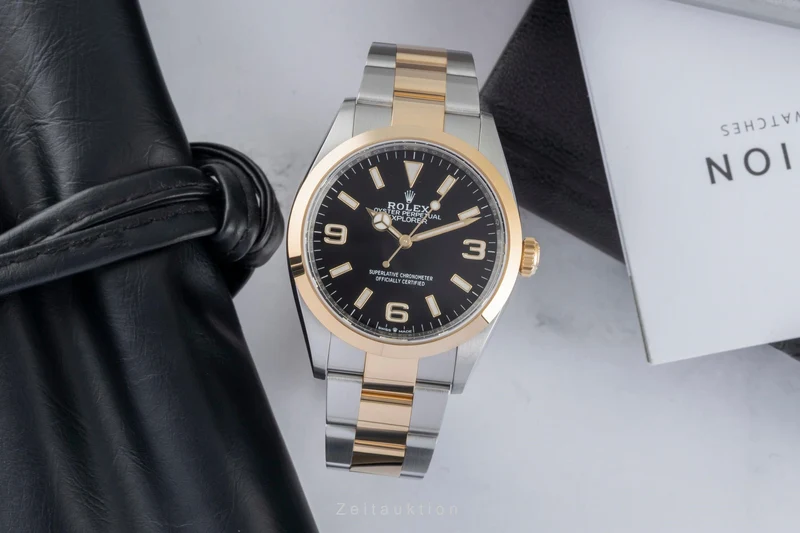 Rolex Explorer steel / gold automatic men's watch 124273 [2505623]