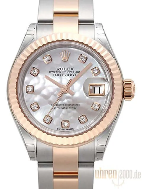 Rolex Datejust 28 279171 Stahl Everose‑Gold Perlmutt Diamant