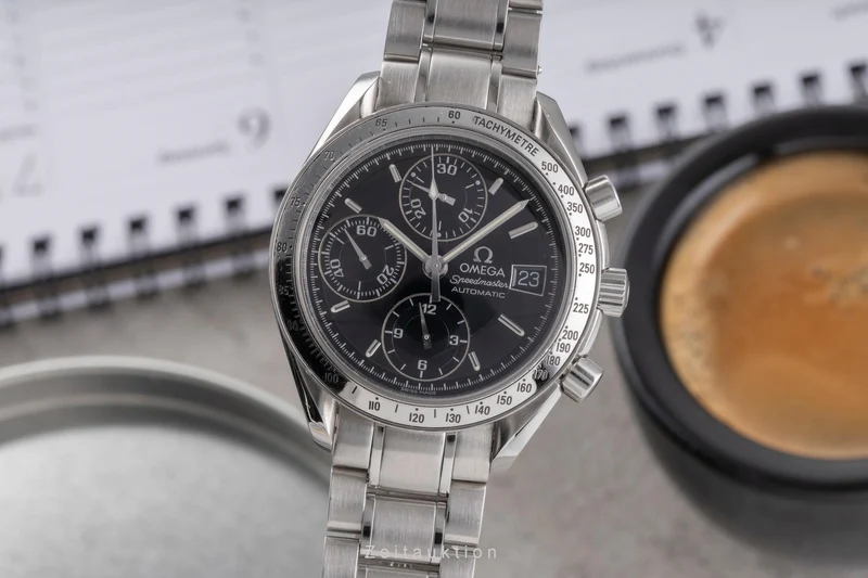 Omega Speedmaster Date chronograph steel automatic men's watch 3513.50.00 LP: 6100EUR [2502973]