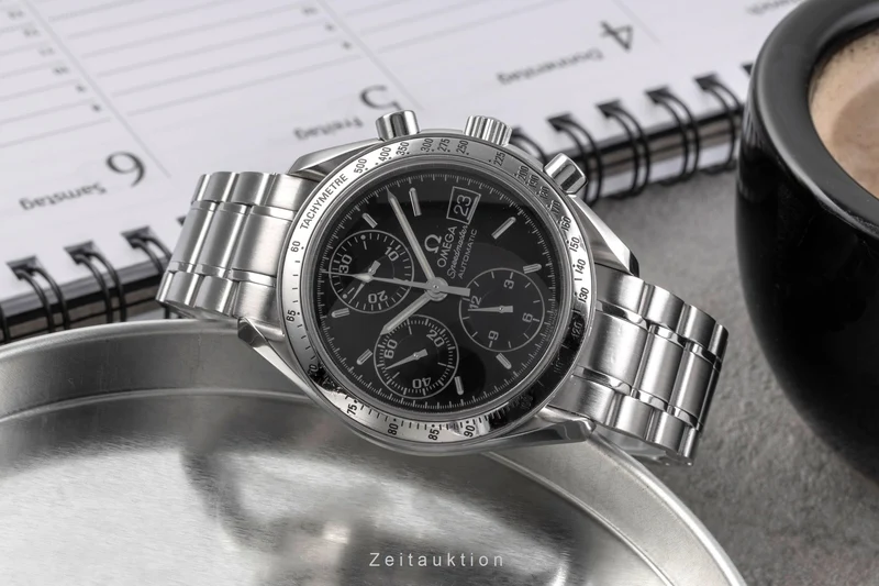 Omega Speedmaster Date chronograph steel automatic men's watch 3513.50.00 LP: 6100EUR [2502973]