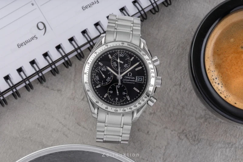 Omega Speedmaster Date chronograph steel automatic men's watch 3513.50.00 LP: 6100EUR [2502973]
