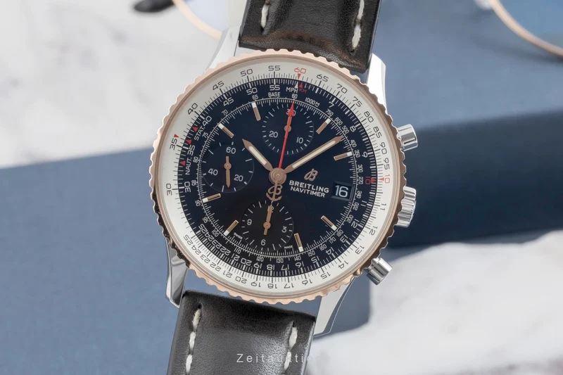 Breitling Navitimer chronograph steel / gold automatic men's watch U13324 LP: 7850EUR [2505352]
