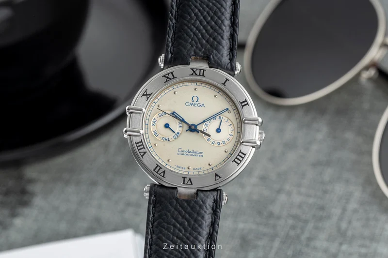 Omega Constellation steel quartz men's watch 198.0155 Vintage [2504121]