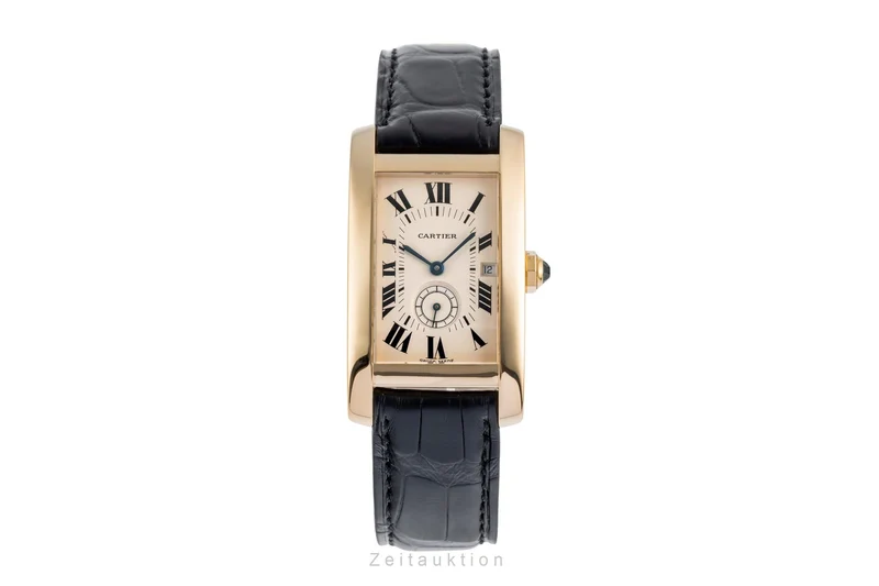 Cartier Tank Américaine 18 ct gold quartz men's watch W2600951, 8012905 [2504068]