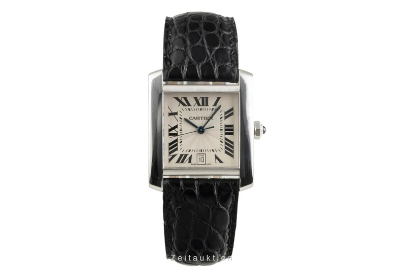 Cartier Tank Francaise 18 ct white gold automatic men's watch W5001156, 2366 [2504466]