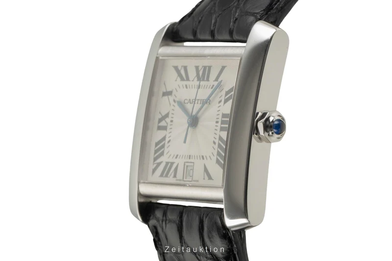 Cartier Tank Francaise 18 ct white gold automatic men's watch W5001156, 2366 [2504466]