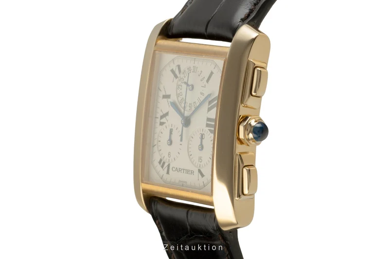 Cartier Tank Francaise chronograph 18 ct gold quartz men's watch W5000556, 1830 [2504293]