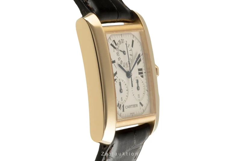 Cartier Tank Francaise chronograph 18 ct gold quartz men's watch W5000556, 1830 [2504293]