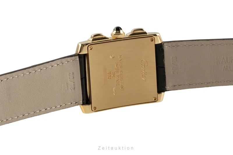 Cartier Tank Francaise chronograph 18 ct gold quartz men's watch W5000556, 1830 [2504293]