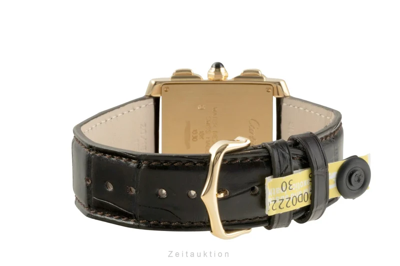 Cartier Tank Francaise chronograph 18 ct gold quartz men's watch W5000556, 1830 [2504293]
