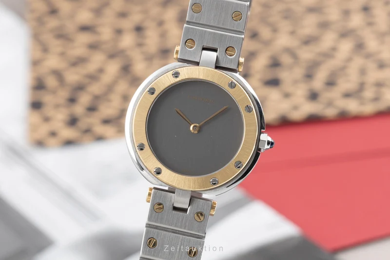 Cartier Santos Ronde steel / gold quartz women's watch 8191 [2505476]