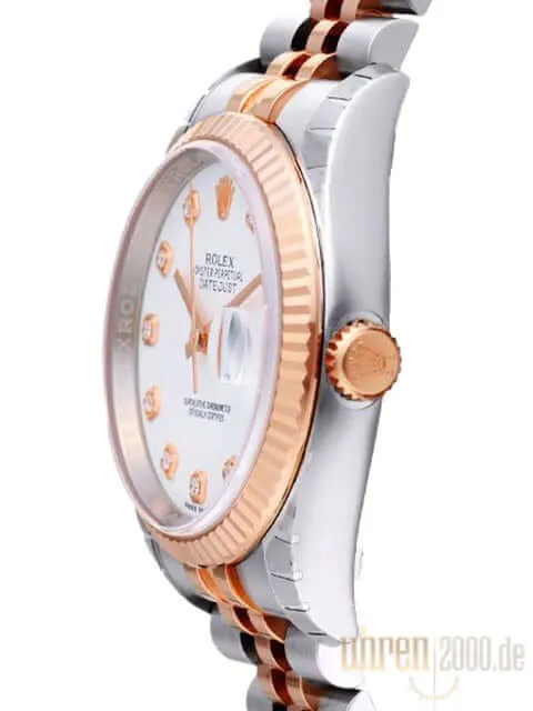 Rolex Datejust 36 116231 Weiß DIA Jubile-Band