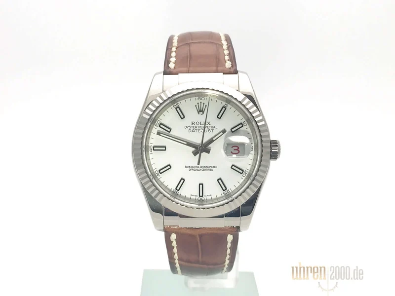 Rolex Datejust 36 Weißgold 116139 Weiß Index LC100