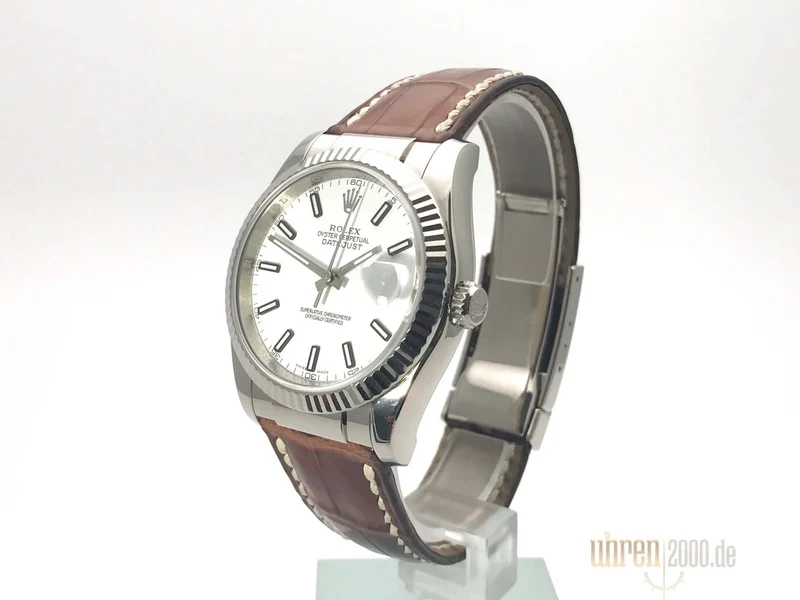 Rolex Datejust 36 Weißgold 116139 Weiß Index LC100