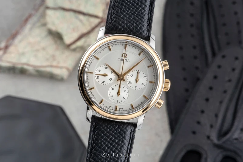 Omega De Ville chronograph steel / gold manual winding men's watch 4340.31, 145.0050 [2505210]