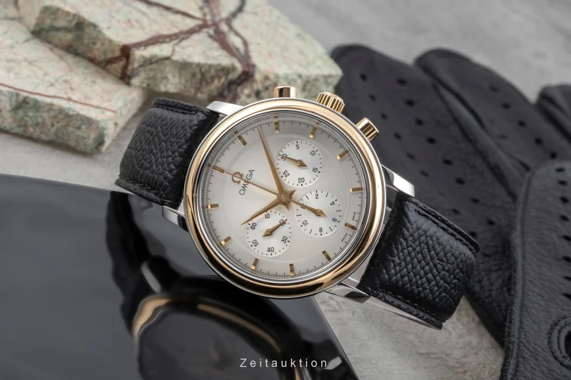 Omega De Ville chronograph steel / gold manual winding men's watch 4340.31, 145.0050 [2505210]