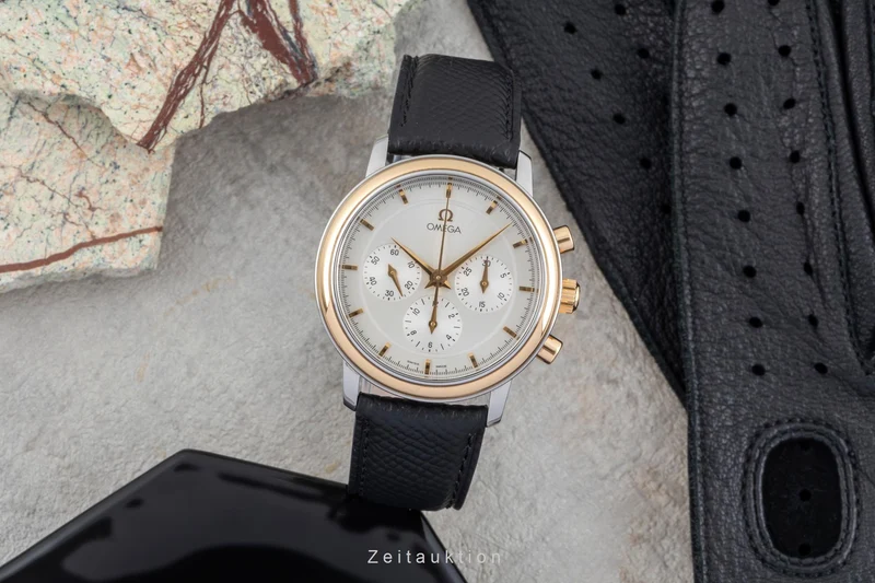 Omega De Ville chronograph steel / gold manual winding men's watch 4340.31, 145.0050 [2505210]