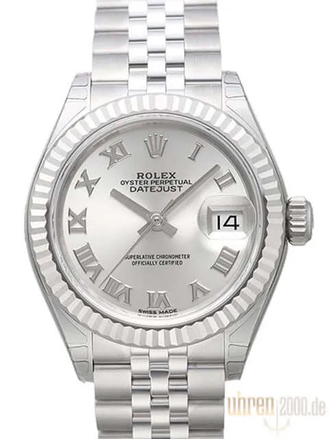 Rolex Datejust 28 279174 Silber Römisch Jubile-Band