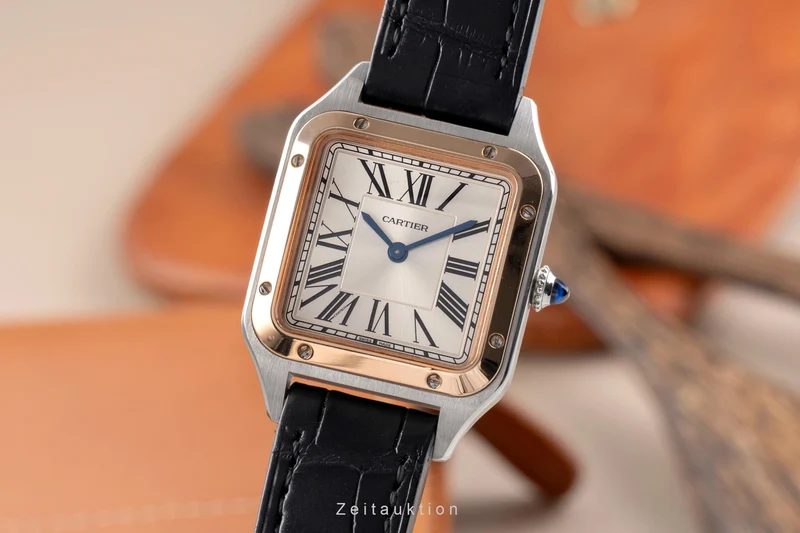 Cartier Santos Dumont steel / gold quartz men's watch W2SA0012 [2505273]