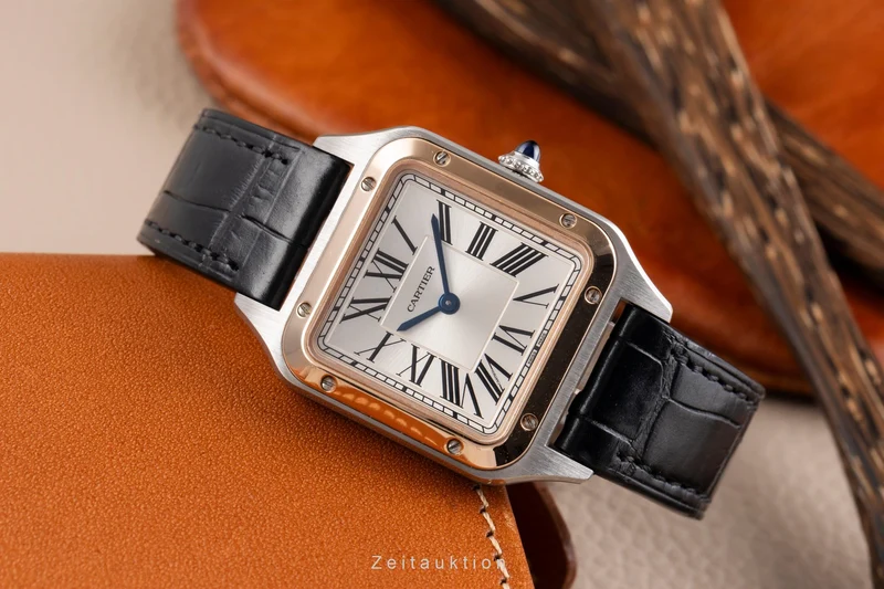 Cartier Santos Dumont steel / gold quartz men's watch W2SA0012 [2505273]