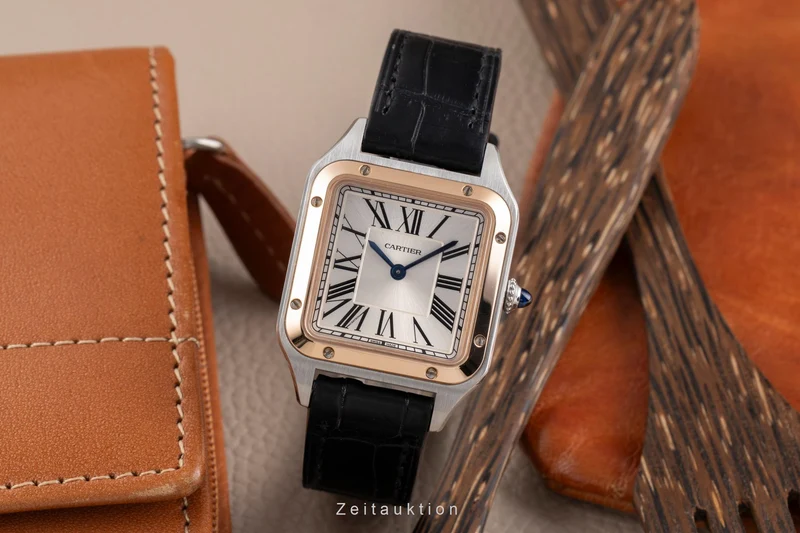 Cartier Santos Dumont steel / gold quartz men's watch W2SA0012 [2505273]