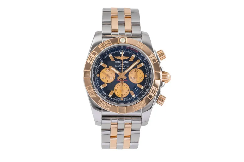 Breitling Chronomat 44 chronograph steel / gold automatic men's watch CB011012/B968 [2505520]