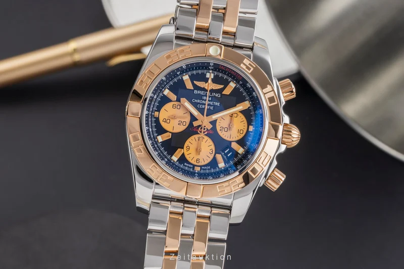 Breitling Chronomat 44 chronograph steel / gold automatic men's watch CB011012/B968 [2505520]