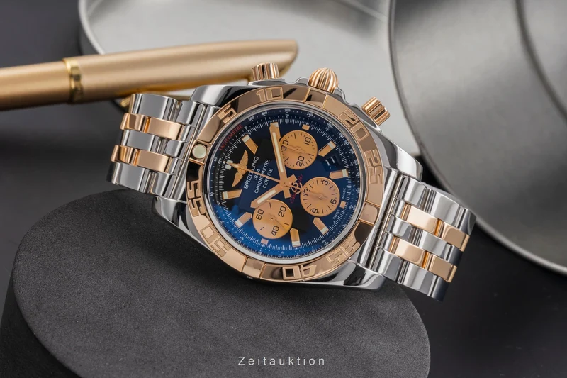 Breitling Chronomat 44 chronograph steel / gold automatic men's watch CB011012/B968 [2505520]
