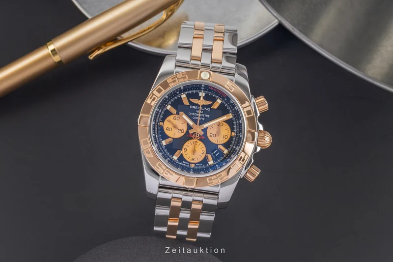 Breitling Chronomat 44 chronograph steel / gold automatic men's watch CB011012/B968 [2505520]