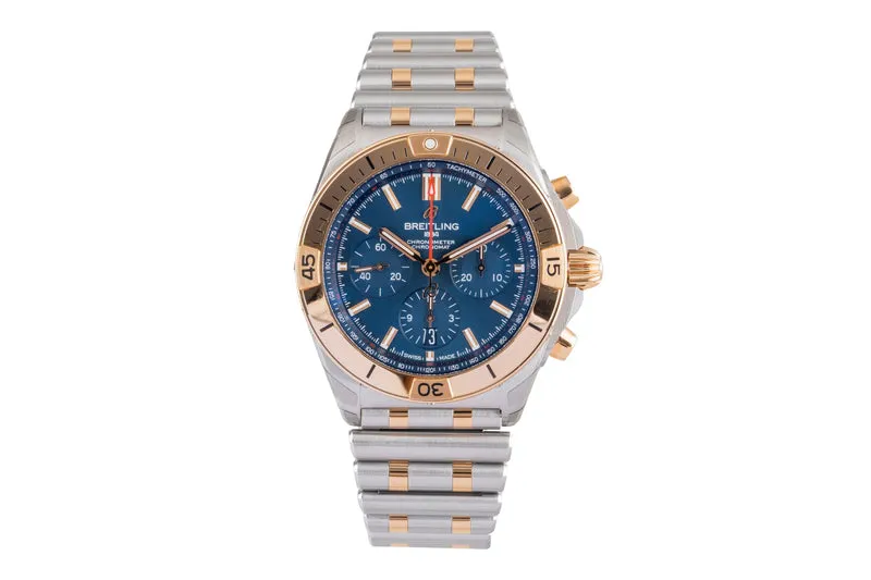 Breitling Chronomat chronograph steel / gold automatic men's watch UB013401C1U1 LP: 13900EUR [2505495]