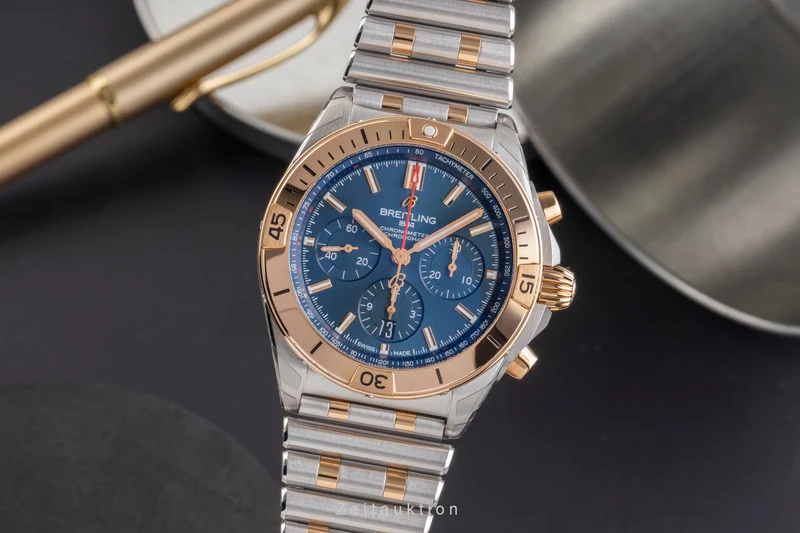 Breitling Chronomat chronograph steel / gold automatic men's watch UB013401C1U1 LP: 13900EUR [2505495]